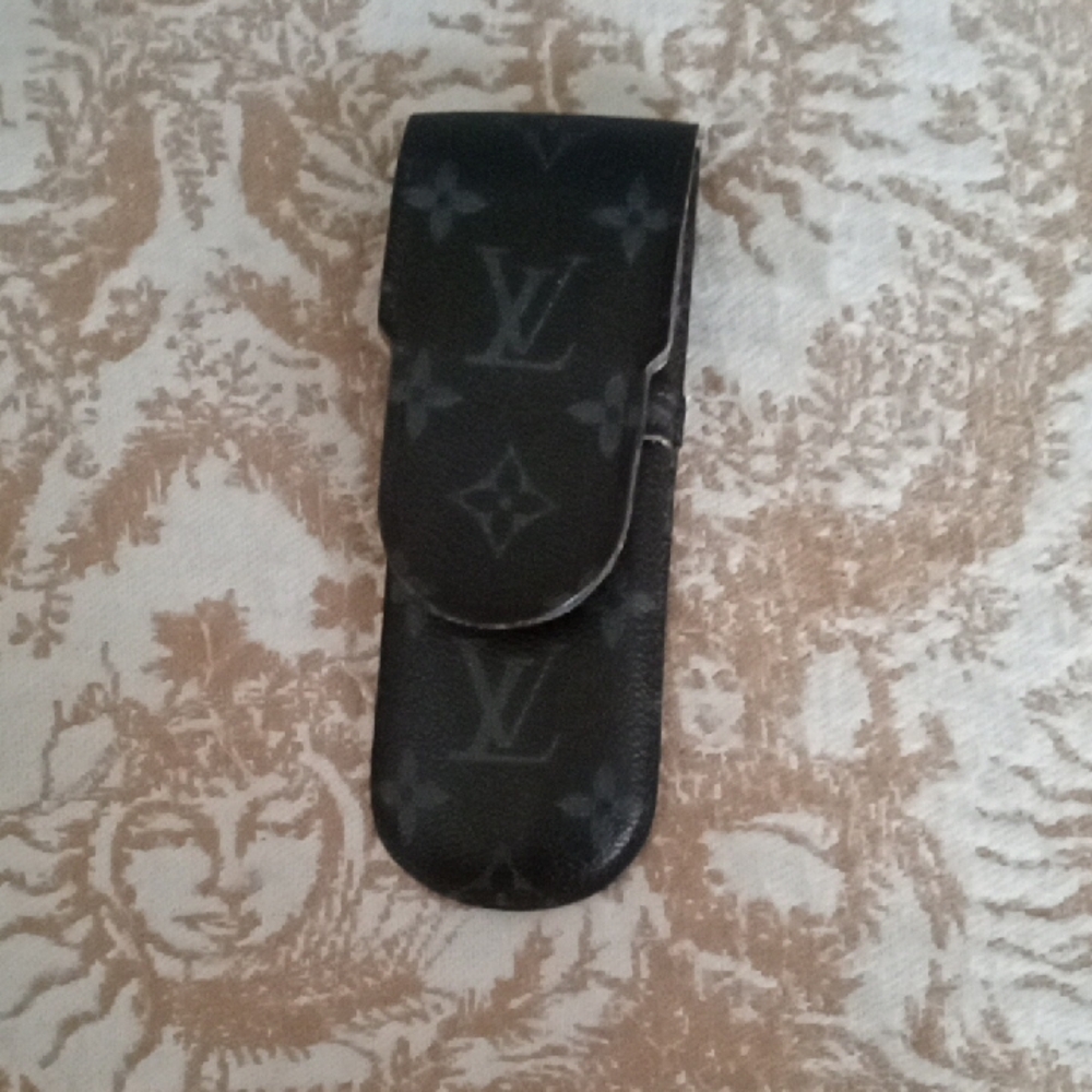 Louis Vuitton Black Monogram pencil pen case